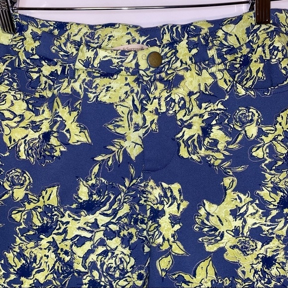 NWOT Soft Surroundings Green Blue Elisabetta Floral Stretchy Pants Size Small - Picture 5 of 11
